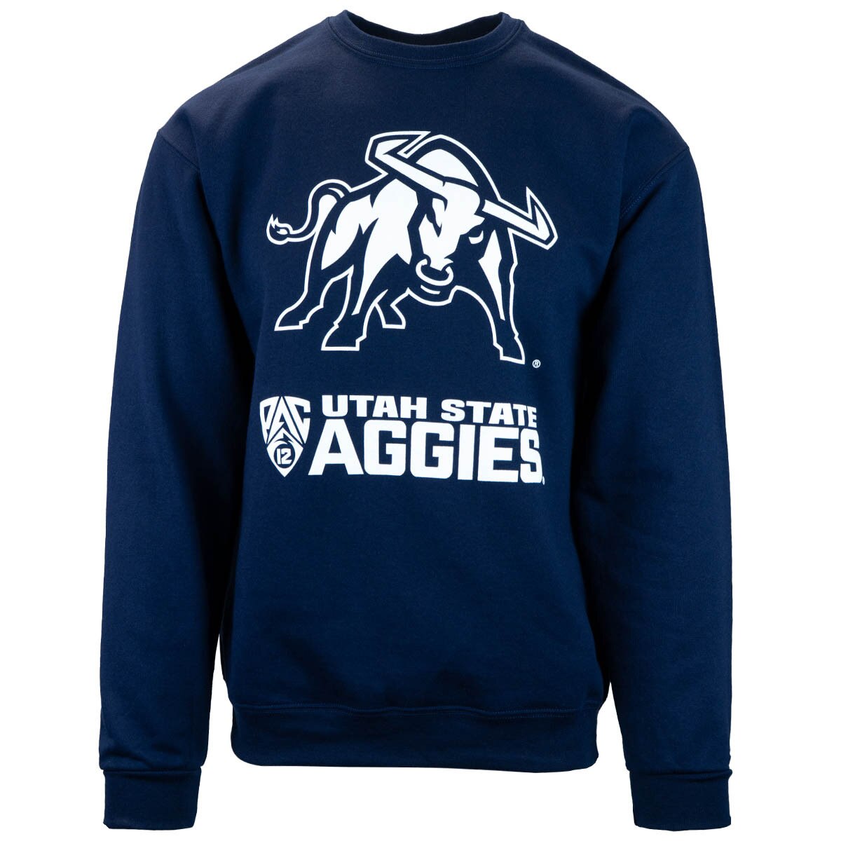 Utah state aggies pac-12 navy crewneck sweatshirt